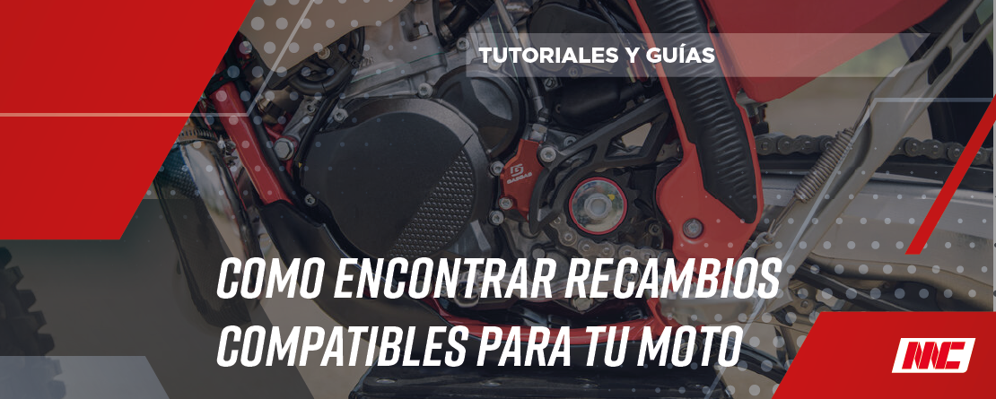 Encuentra los recambios compatibles con tu moto, paso a paso